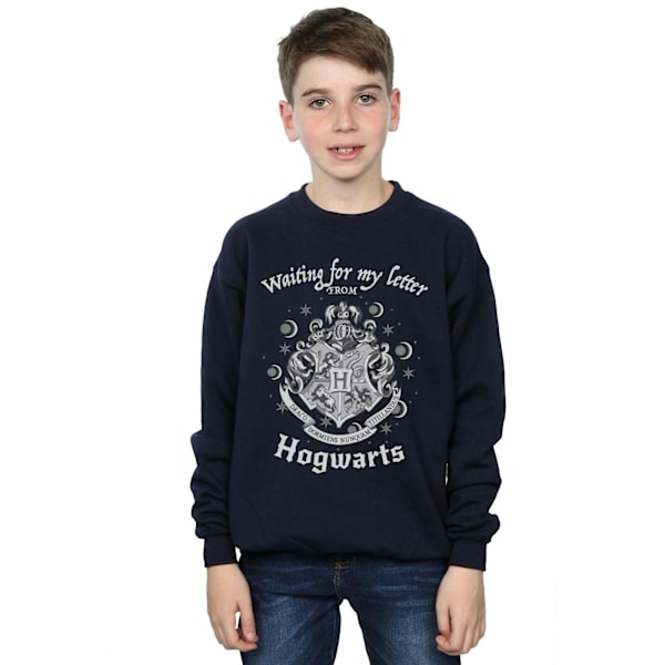 Harry Potter Boys Hogwarts Väntar På Mitt Brev Sweatshirt 12- Navy Blue 12-13 Years