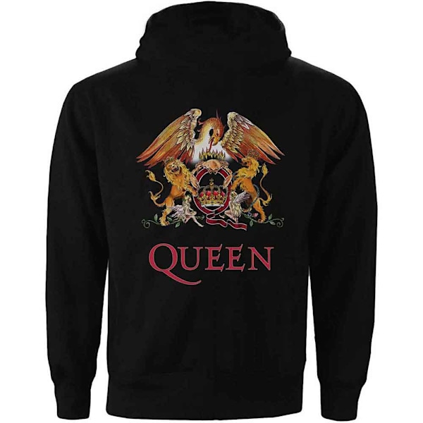 Queen Unisex Vuxen Klassisk Långärmad Hoodie med Dragkedja S Svart Black S