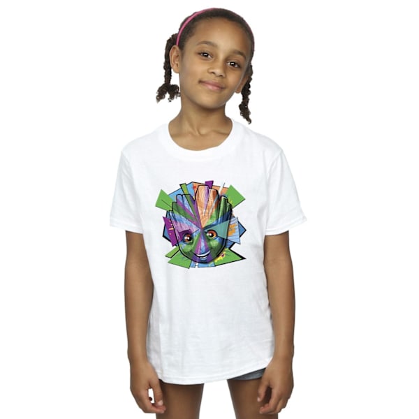 Marvel Girls Guardians Of The Galaxy Groot Shattered Bomull T-S White 9-11 Years