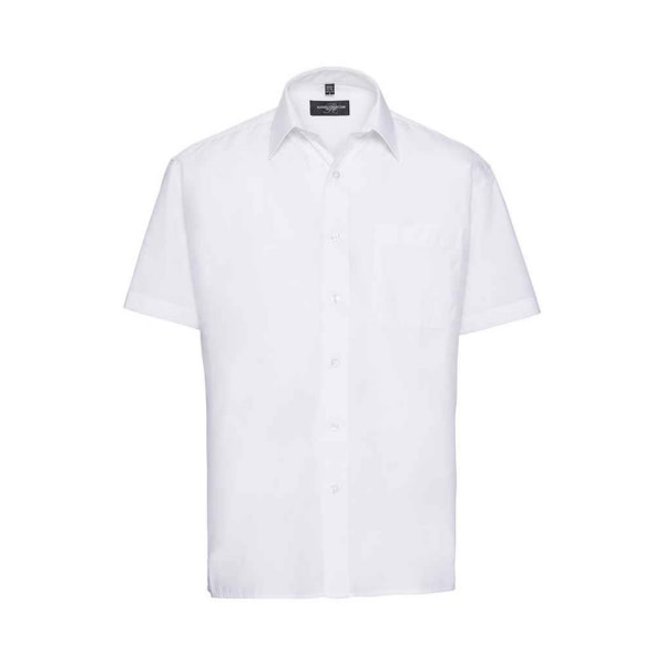 Russell Collection Herr Poplin Easy-Care Skjorta XL Vit White XL