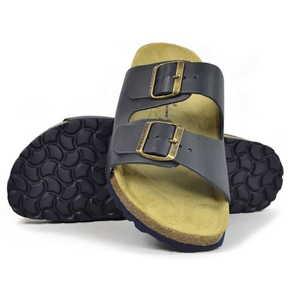Sanosan Dam/Dam Aston Lädersandaler 7 UK Marinblå/Brun Navy/Brown 7 UK