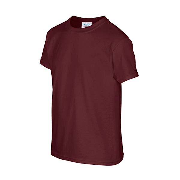 Gildan T-shirt i Tjock Bomull för Barn/Ungdomar XL Vinröd Maroon XL