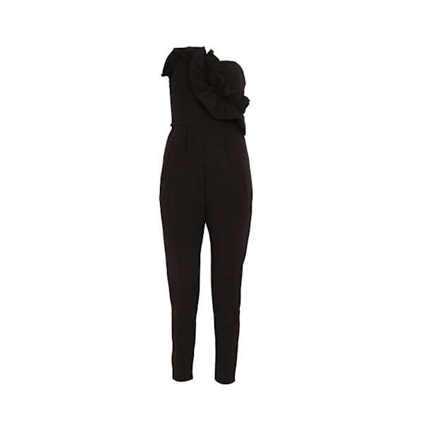 Girls On Film Dam/Kvinnor Halcyon Volang Bandeau Jumpsuit 12 U Black 12 UK