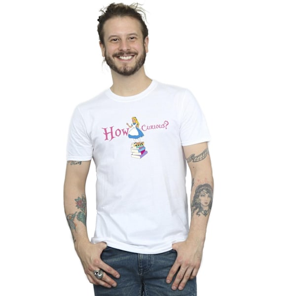 Disney Herr Alice In Wonderland How Curious T-Shirt XL Vit White XL