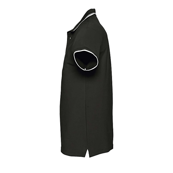 SOLS Herr Practice Tipped Pique Kortärmad Poloskjorta XL Svart Black/White XL