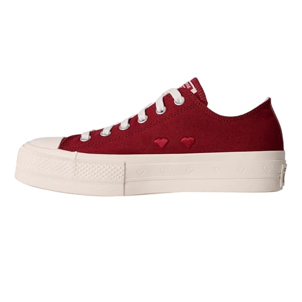 Converse Dam Chuck Taylor Canvas Platåskor 6 UK Red 6 UK