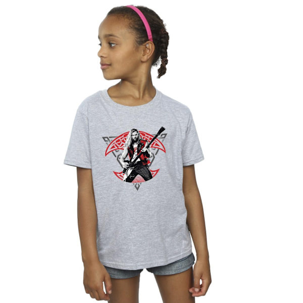 Marvel Girls Thor Love And Thunder Solo Guitar Bomull T-shirt 7 Sports Grey 7-8 Years