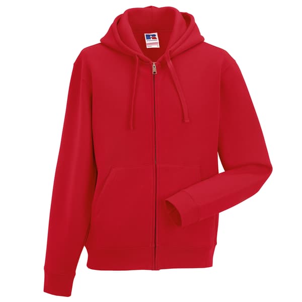 Russell Herr Authentic Full Zip Hooded Sweatshirt / Hoodie M Cl Classic Red M
