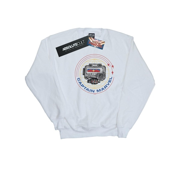 Marvel Boys Captain Marvel Pager Sweatshirt 9-11 år Vit White 9-11 Years