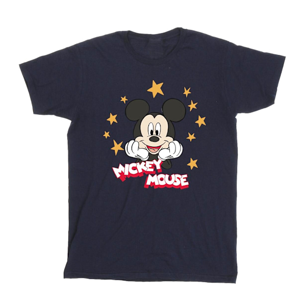 Disney Boys Mickey Mouse Stars T-Shirt 7-8 år Marinblå Navy Blue 7-8 Years