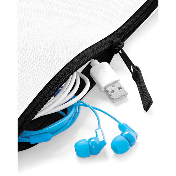 Bagbase Grab Zip Pocket Pouch Bag One Size Vit/Svart White/Black One Size