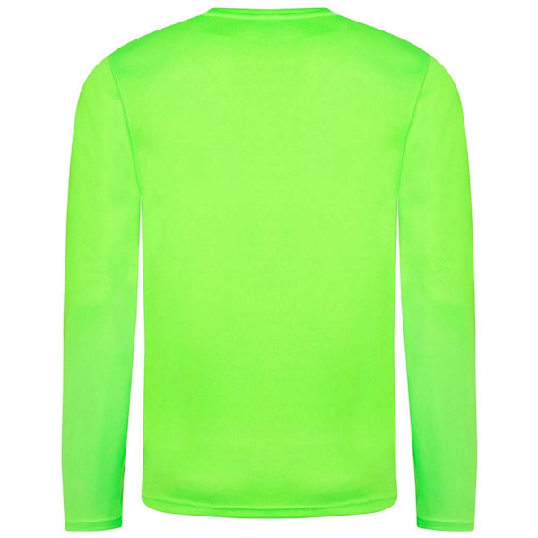AWDis Cool Mens Moisture Wicking Long-Sleeved T-Shirt L Electri Electric Green L