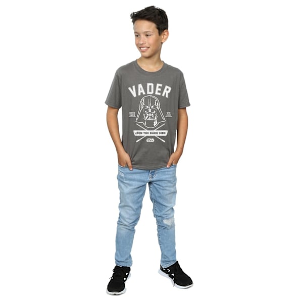 Star Wars Boys Darth Vader Collegiate T-Shirt 7-8 år Charcoal Charcoal 7-8 Years