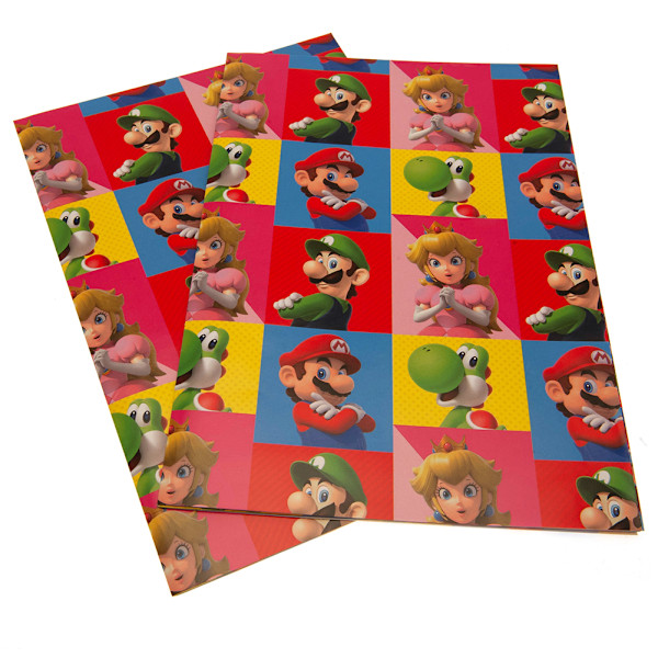 Super Mario-karaktärer Presentpapper (4-pack) En Storlek Flerfärgad Multicoloured One Size