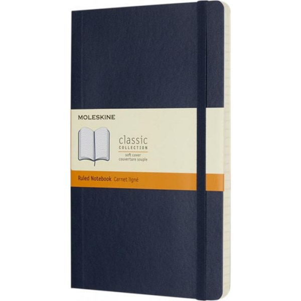 Moleskine Classic L Mjukt Omslag Linjerat Anteckningsblock One Size Safir Sapphire One Size