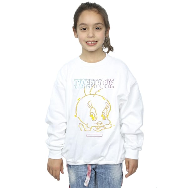 Looney Tunes Flickor Tweety Glitch Sweatshirt 12-13 År Vit White 12-13 Years