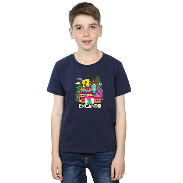 Disney Boys Encanto Many Houses T-Shirt 3-4 år Marinblå Navy Blue 3-4 Years