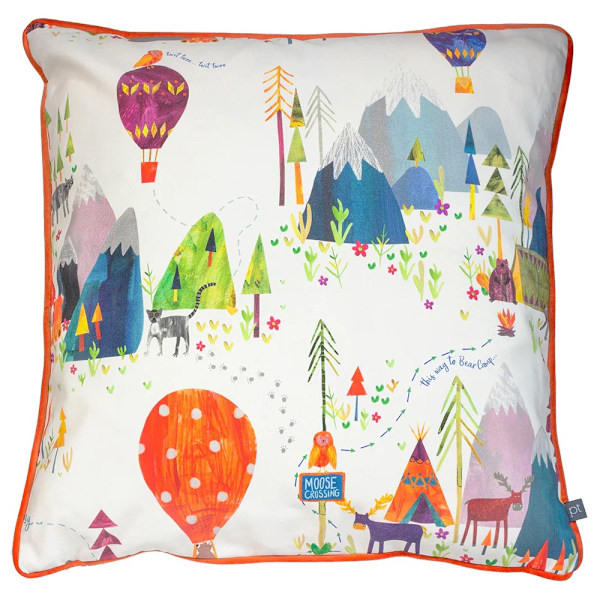 Prestigious Textiles Away We Go Kuddeöverdrag för Barn 55cm x 55cm Jungle/Orange 55cm x 55cm