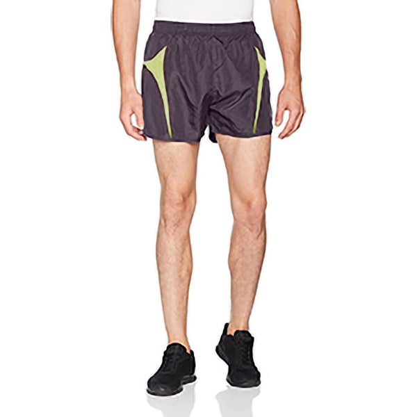 Spiro Mens Sports Micro-Lite Löparshorts L Grå/Lime Grey/Lime L