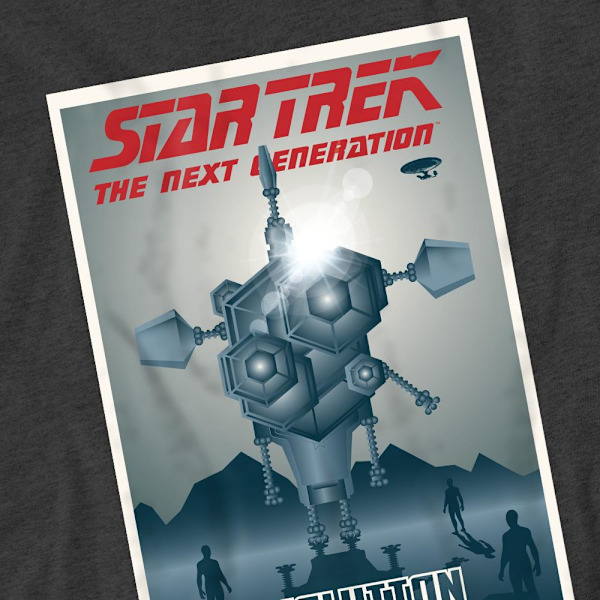 Star Trek Unisex Vuxen The Next Generation Säsong 3 Avsnitt 1 T-shirt Charcoal S