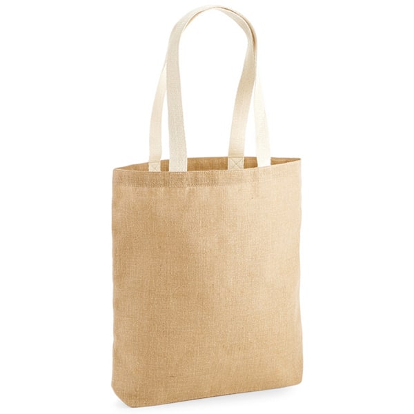 Westford Mill Olaminerad Jute Tote En Storlek Naturlig Natural One Size