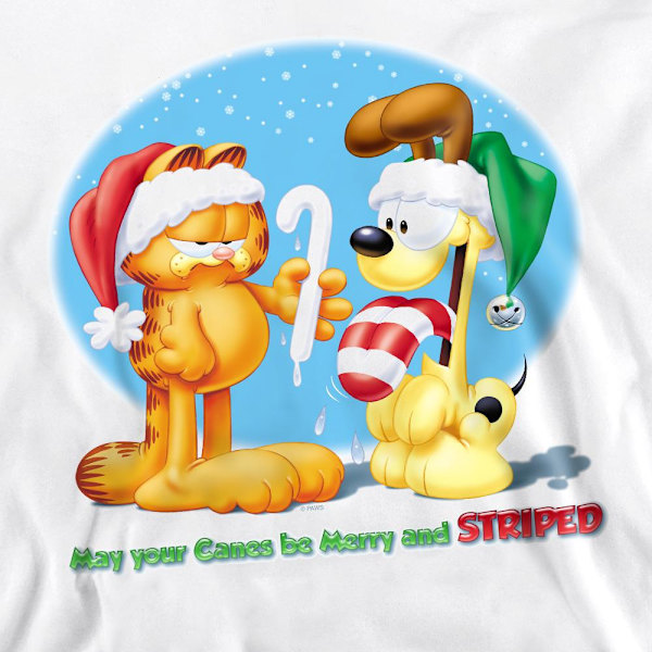 Garfield Unisex Vuxen Merry And Striped Sweatshirt M Vit White M