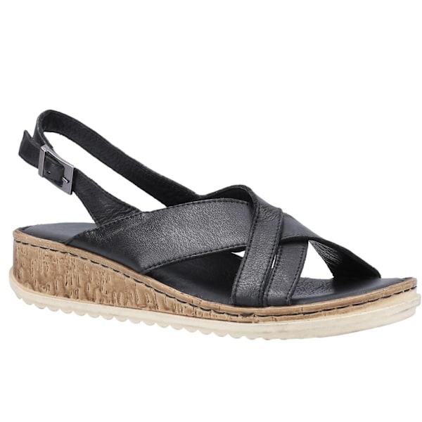 Hush Puppies Dam/Damer Elena Läder Kilklackssandal 7 UK Svart Black 7 UK