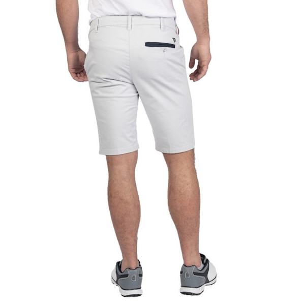 Island Green Herr Kontrast Trim Golfshorts 40R Ljusgrå Light Grey 40R