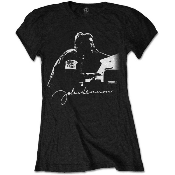 John Lennon Womens/Ladies People For Peace T-shirt M Svart Black M
