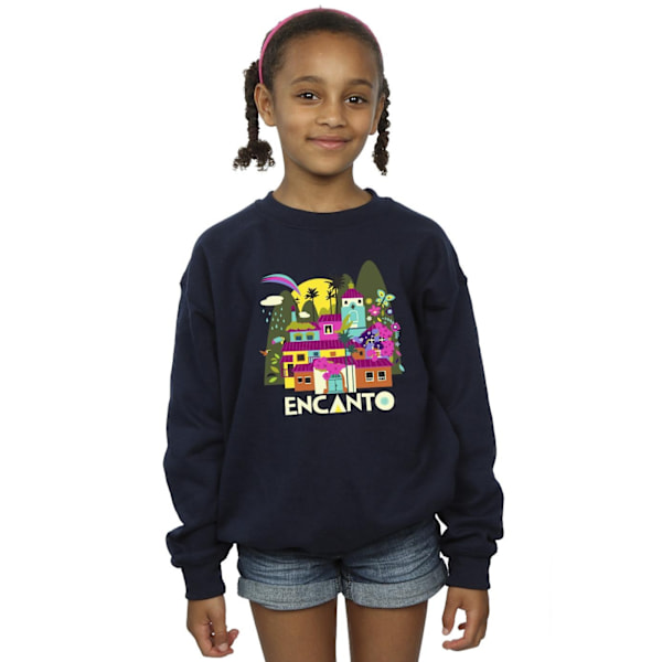 Disney Girls Encanto Many Houses Sweatshirt 7-8 år Marinblå Navy Blue 7-8 Years