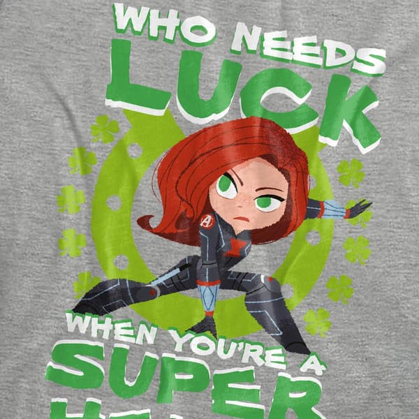 Black Widow Dam/Kvinnor Lucky Superhjälte Heather St Patricks Athletic M