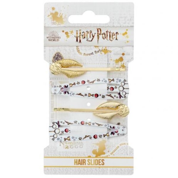 Harry Potter Golden Snitch hårklämmor (4-pack) One Size M Multicoloured One Size