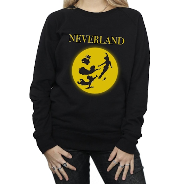 Disney Dam/Kvinnor Peter Pan Moon Silhouettes Sweatshirt XL B Black XL