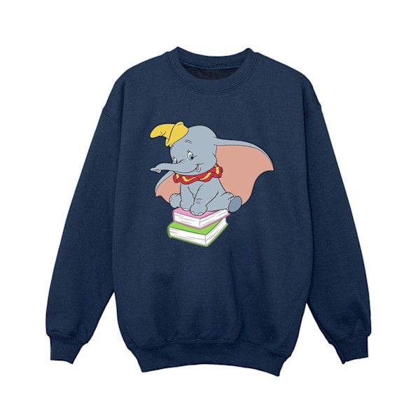 Disney Boys Dumbo Sitting On Books Sweatshirt 9-11 år Marinblå B Navy Blue 9-11 Years