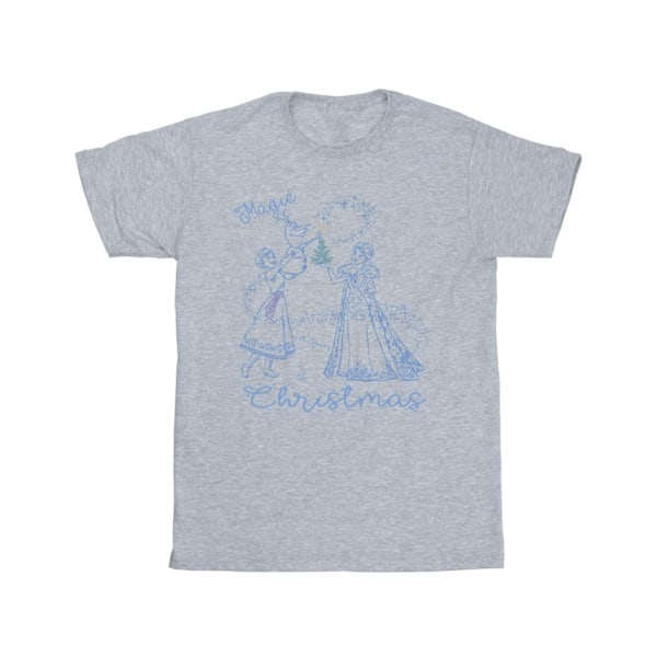 Disney Girls Frozen Magic Christmas Bomull T-shirt 9-11 år S Sports Grey 9-11 Years