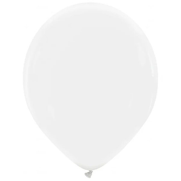 Kalisan Latex Plain Ballonger (Förpackning om 25) En Storlek Vit White One Size