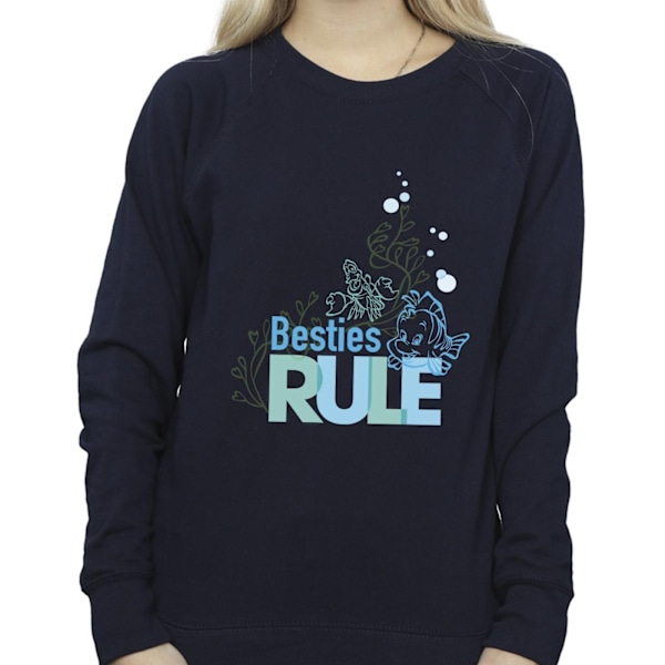 Disney Dam/Damer Den Lilla Sjöjungfrun Besties Sweatshirt S Marinblå Navy Blue S