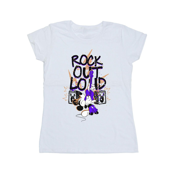 Disney Womens/Ladies Mickey Mouse Rock Out Loud Bomull T-shirt White M