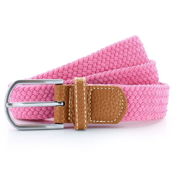 Asquith & Fox Herr Vävd Flätad Stretch Bälte En Storlek Rosa Carnation Pink Carnation One Size