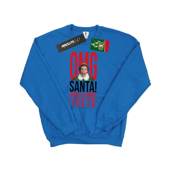 Elf Herr OMG Santa I Know Him Sweatshirt L Royal Blue Royal Blue L