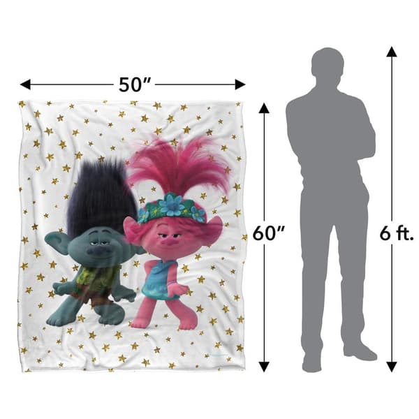 Trolls Happy Together Filt med Silkeslen Känsla One Size Multico Multicoloured One Size