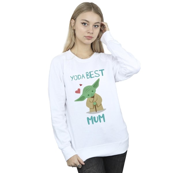 Star Wars Dam/Damer Yoda Bästa Mamma Sweatshirt XL Vit White XL