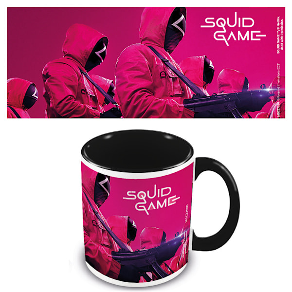 Squid Game Masked Men Inner Two Tone Mug One Size Svart/Rosa/Vit Black/Pink/White One Size