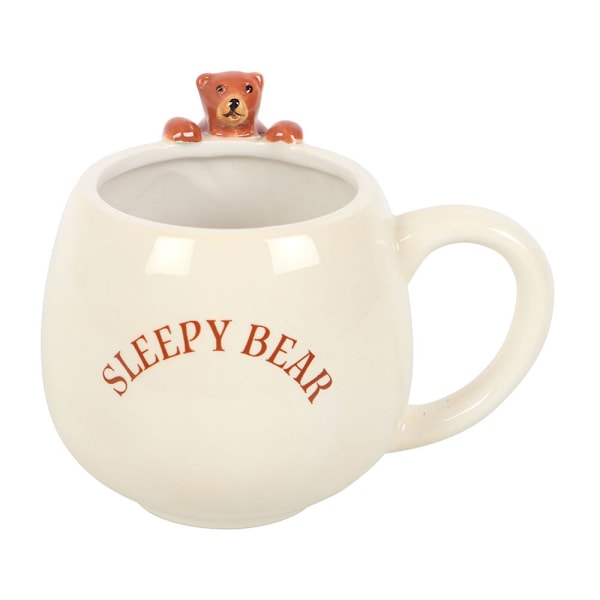 Something Different Sleepy Bear Rund Mugg One Size Vit White One Size
