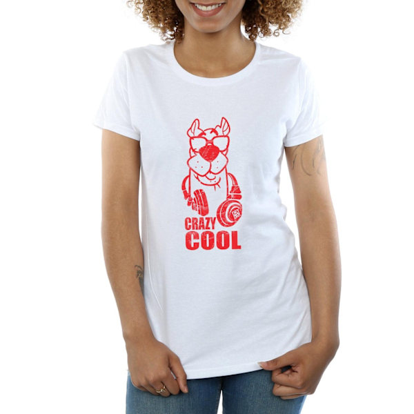 Scooby Doo Dam/Kvinnor Crazy Cool Bomull T-shirt L Vit White L