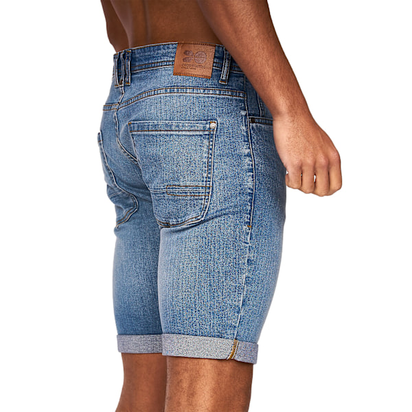 Crosshatch herr Tadcaster denimshorts 32R ljus tvätt Light Wash 32R