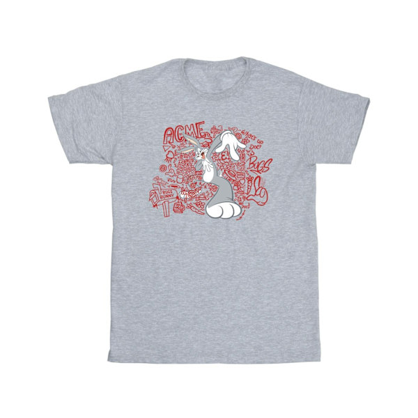Looney Tunes ACME Doodles Bugs Bunny T-shirt 3XL Sports Gr för män Sports Grey 3XL