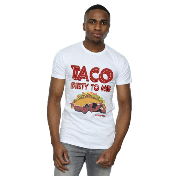 Marvel Deadpool Taco Dirty To Me T-shirt 4XL Vit White 4XL