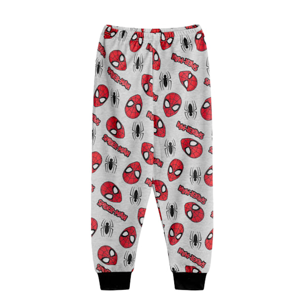 Spider-Man Pojkar Ansikte Kortärmad Lång Pyjamasset 3-4 År Röd Red/Grey 3-4 Years