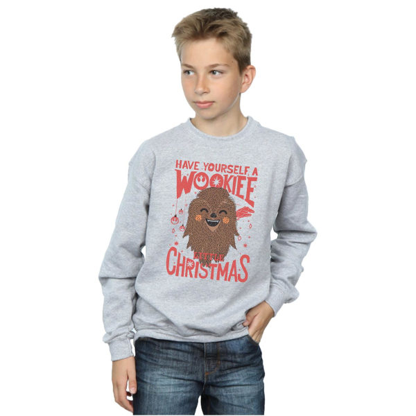 Star Wars Boys Wookiee Little Christmas Sweatshirt 5-6 Years Sp Sports Grey 5-6 Years